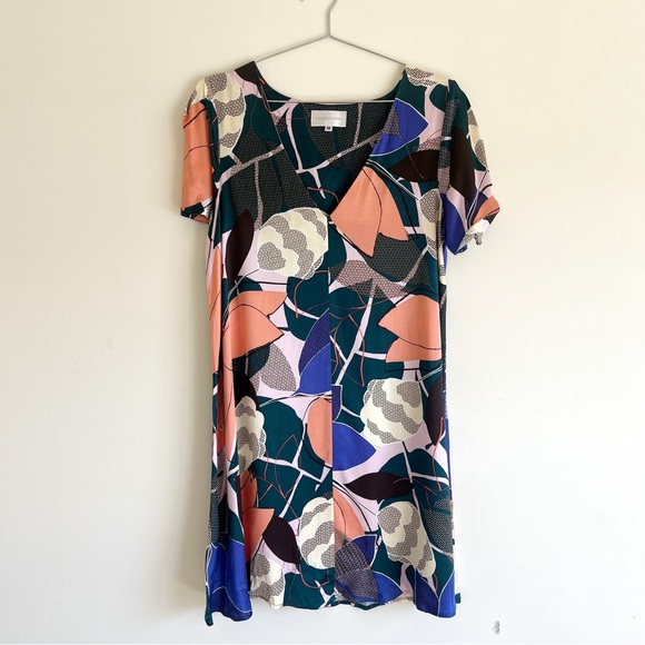 Anthropologie Corey Lynn Calter Geometric Tunic Satin Dress - Picture 2 of 8